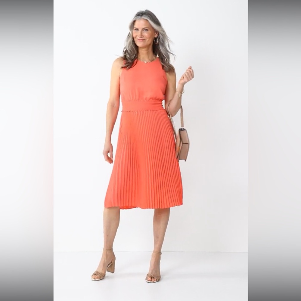 Women's Croft & Barrow Sleeveless Pleated Dress 2X